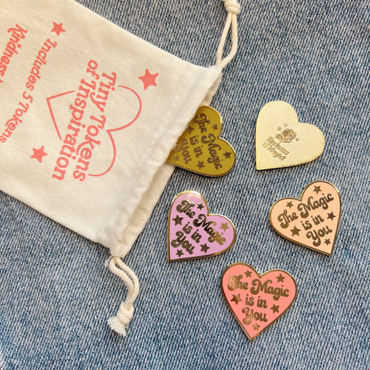 Inspirational Tokens - The Magic is in You Heart - Set of 5