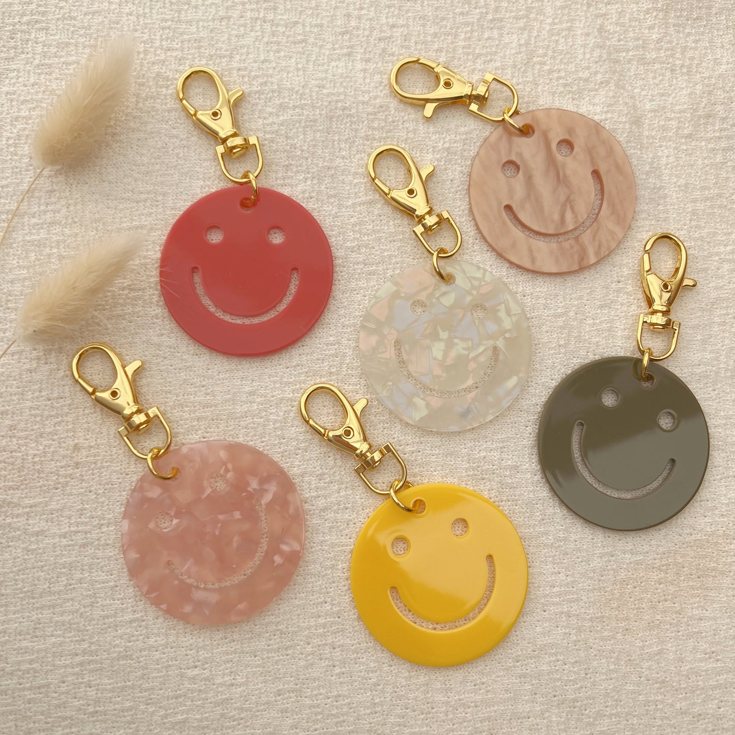 Smiley Clip-On Charm - Keychain