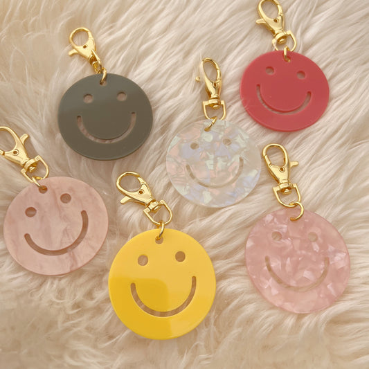 Smiley Clip-On Charm - Keychain